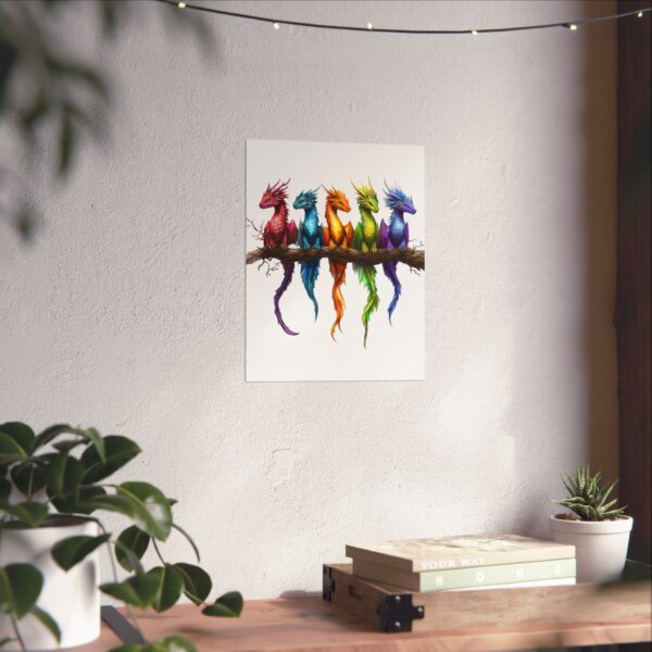 Colorful Dragon Vertical Poster - Signs of Spring - Fantasy Wall Art for Home Décor - Image 4