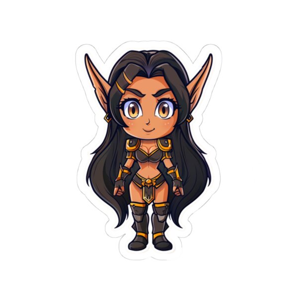Cute Night Elf - Kiss-Cut Stickers - Fantasy Game Cartoon Decals for Laptop, Water Bottle, & More - Image 4
