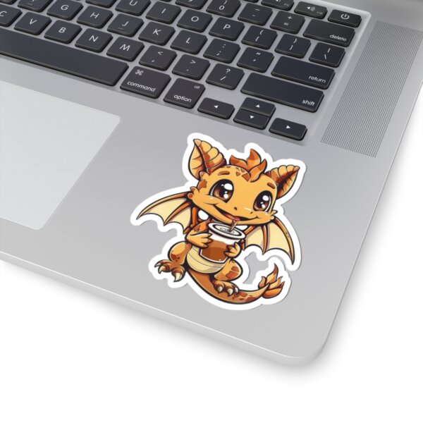 Cute Coffee Cup Dragon - Kiss-Cut Stickers - Perfect for Gifts & Decor - Image 5