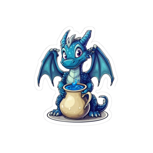 Zodiac Dragon, Aquarius - Kiss-Cut Sticker – Fantasy and Astrology Art