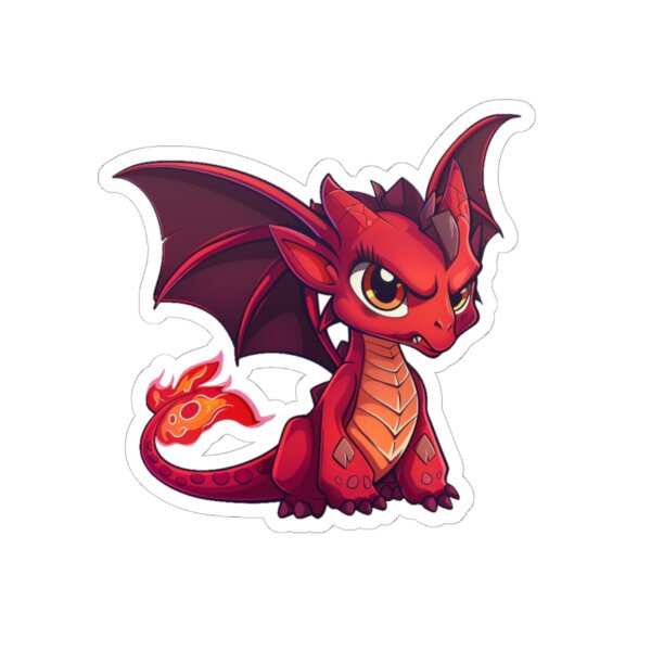 Cute Sassy Red Dragon - Kiss-Cut Stickers - Perfect for Laptops, Journals, and Gifts - Image 4