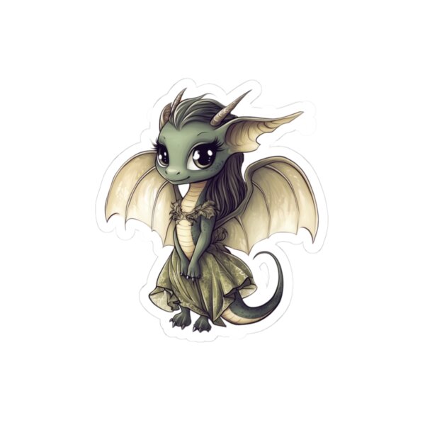 Zodiac Dragon, Virgo - Fairy Kiss-Cut Stickers - Fantasy Astrology Art Perfect for Laptop & Journals