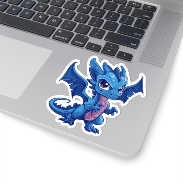 Cute Sassy Blue Dragon -- Kiss-Cut Stickers - Perfect for Laptops & Gifts - Image 5