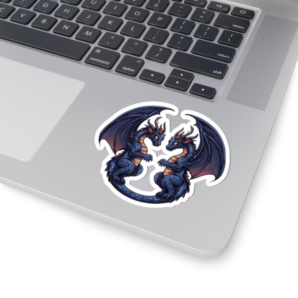 Dragon Zodiac, Gemini - Kiss-Cut Stickers - Fantasy Astrology Art Perfect for Laptops, Water Bottles, and Gifts - Image 5