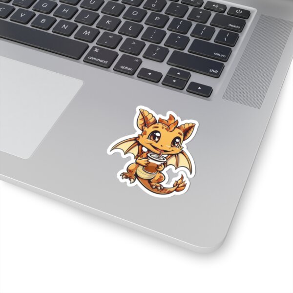 Cute Coffee Cup Dragon - Kiss-Cut Stickers - Perfect for Gifts & Decor - Image 2