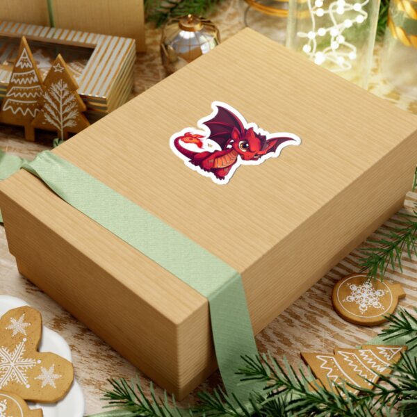Cute Sassy Red Dragon - Kiss-Cut Stickers - Perfect for Laptops, Journals, and Gifts - Image 3