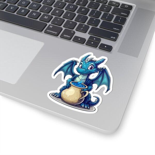 Zodiac Dragon, Aquarius - Kiss-Cut Sticker – Fantasy and Astrology Art - Image 5