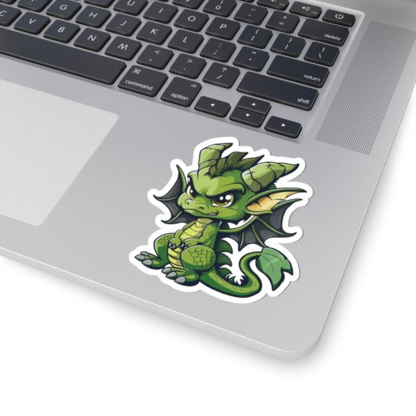 Cute Sassy Green Dragon - Vibrant Kiss-Cut Sticker - Perfect for Laptop, Water Bottle & More - Image 5