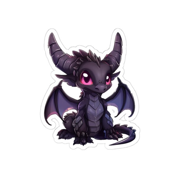 Cute Sassy Dark Dragon - Kiss-Cut Stickers - Fantasy Art for Kids & Gamers - Image 4