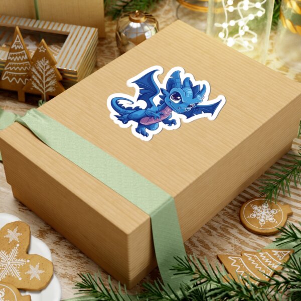 Cute Sassy Blue Dragon -- Kiss-Cut Stickers - Perfect for Laptops & Gifts - Image 6