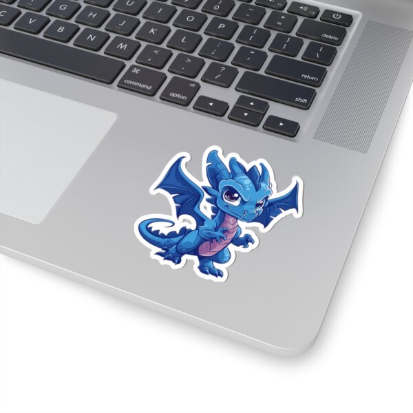 Cute Sassy Blue Dragon -- Kiss-Cut Stickers - Perfect for Laptops & Gifts - Image 2