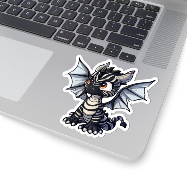 Cute Dragon Zebra - Kiss-Cut Stickers - Fantasy Creature Art for Laptop, Water Bottle, & More - Image 5
