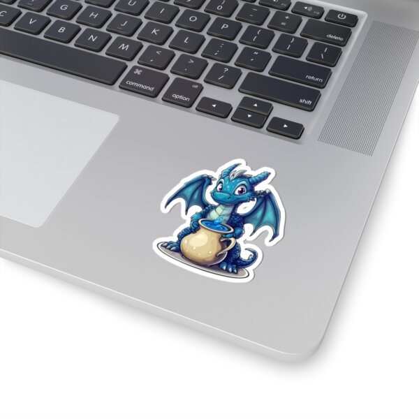 Zodiac Dragon, Aquarius - Kiss-Cut Sticker – Fantasy and Astrology Art - Image 2