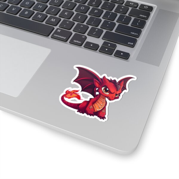 Cute Sassy Red Dragon - Kiss-Cut Stickers - Perfect for Laptops, Journals, and Gifts - Image 2
