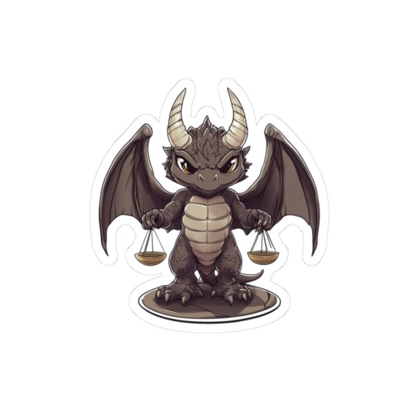 Zodiac Dragon, Libra - Kiss-Cut Stickers for Fantasy and Astrology Lovers
