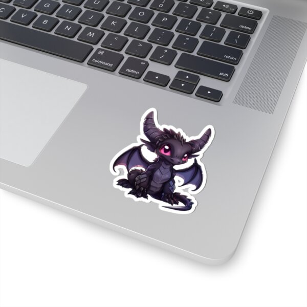 Cute Sassy Dark Dragon - Kiss-Cut Stickers - Fantasy Art for Kids & Gamers - Image 2