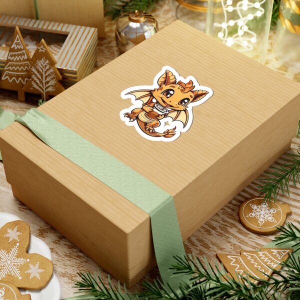 Cute Coffee Cup Dragon - Kiss-Cut Stickers - Perfect for Gifts & Decor - Image 6