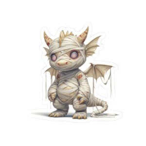 Halloween Dragon Mummy Kiss-Cut Stickers - Cute Fantasy Vinyl Decal for Laptop & Scrapbooking