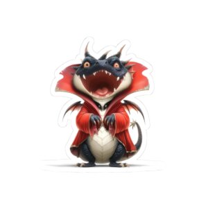 Halloween Dragon Vampire Kiss-Cut Stickers - Fun for All Ages - Dracula Dragon