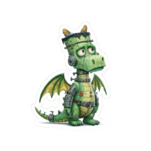 Halloween Dragon Kiss-Cut Stickers - Frankenstein's Monster - Whimsical Decor for Fun Lovers