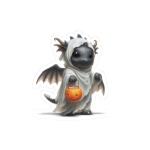 Halloween Dragon Ghost - Kiss-Cut Stickers - Cute Fantasy Vinyl Decal