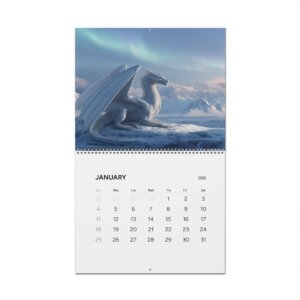 Dragon Art Wall Calendar 2026 - Scenic Fantasy Dragon Monthly Calendar