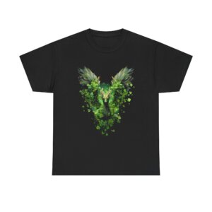 St. Patrick's Day Dragon T-Shirt - Green Dragon and Clover Tee - St. Paddy's Day