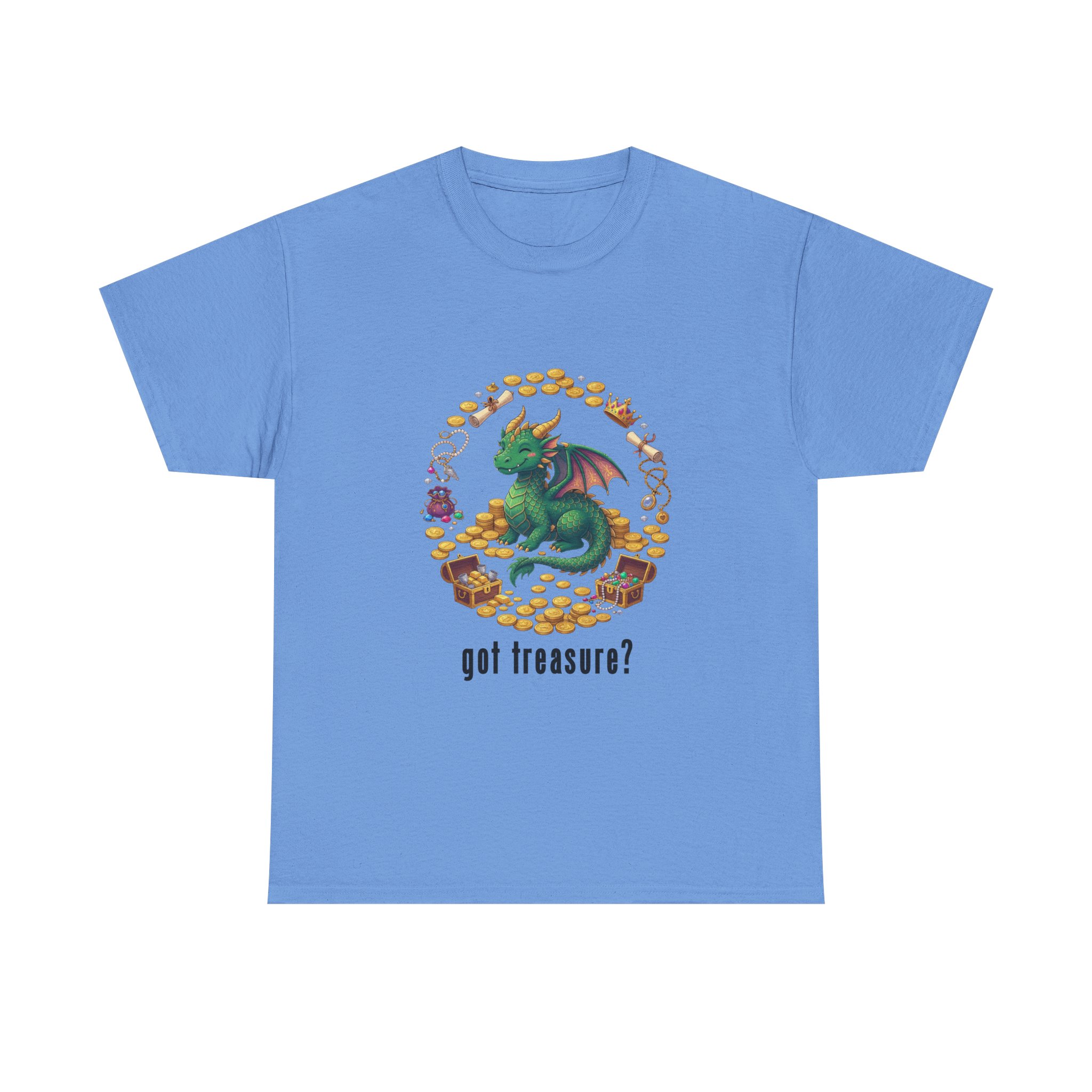 Got Treasure Dragon T-Shirt - Cute Dragon Hoard 'got treasure?' Graphic Tee