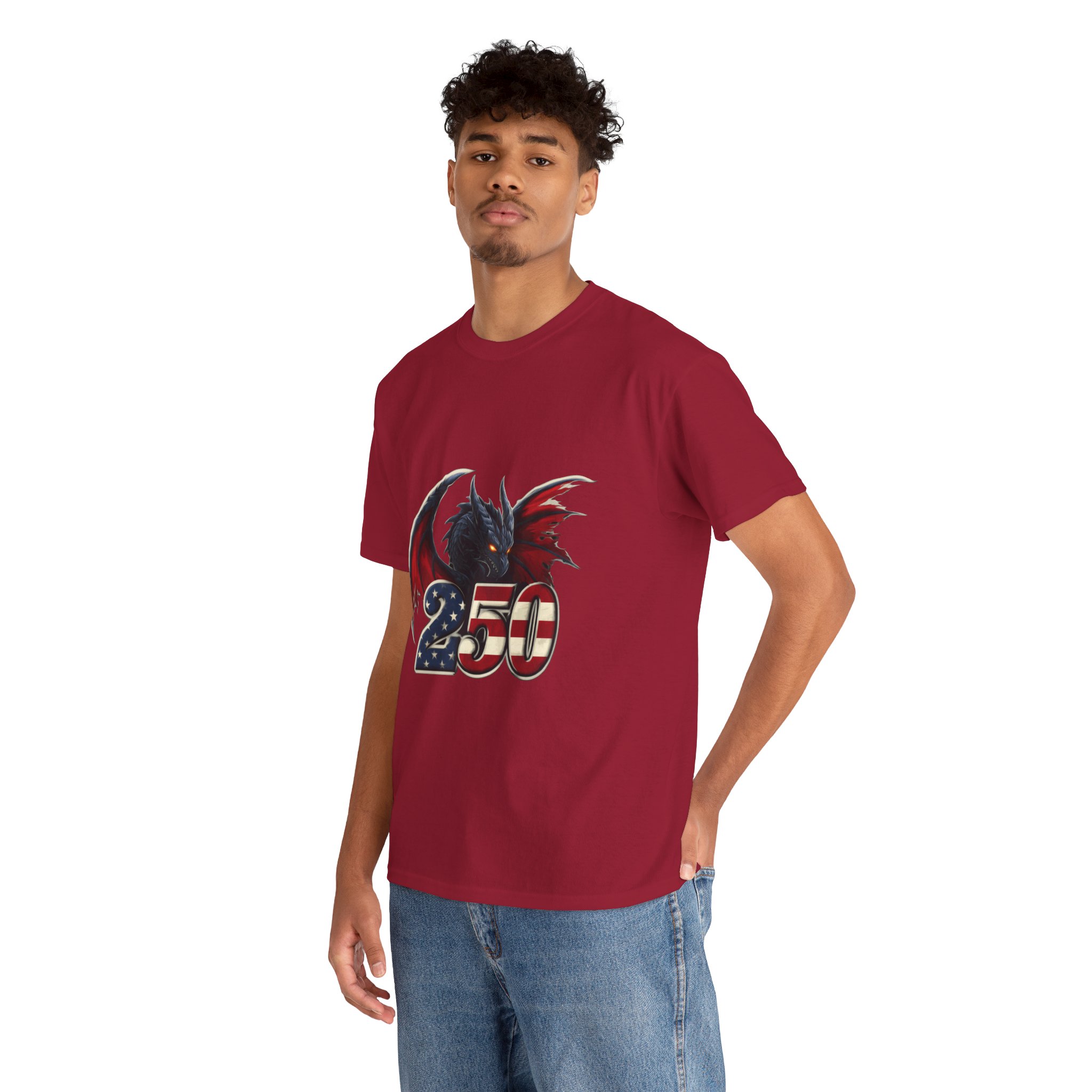 American Flag Dragon Tee – America 250 – USA Patriotic Fantasy T-Shirt - Image 16