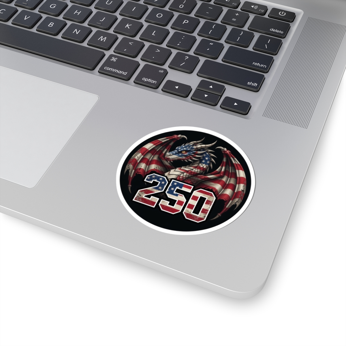 American Flag Dragon Sticker - America 250 - USA Patriotic Fantasy Decal - Image 2