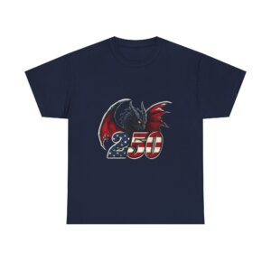 American Flag Dragon Tee – America 250 – USA Patriotic Fantasy T-Shirt
