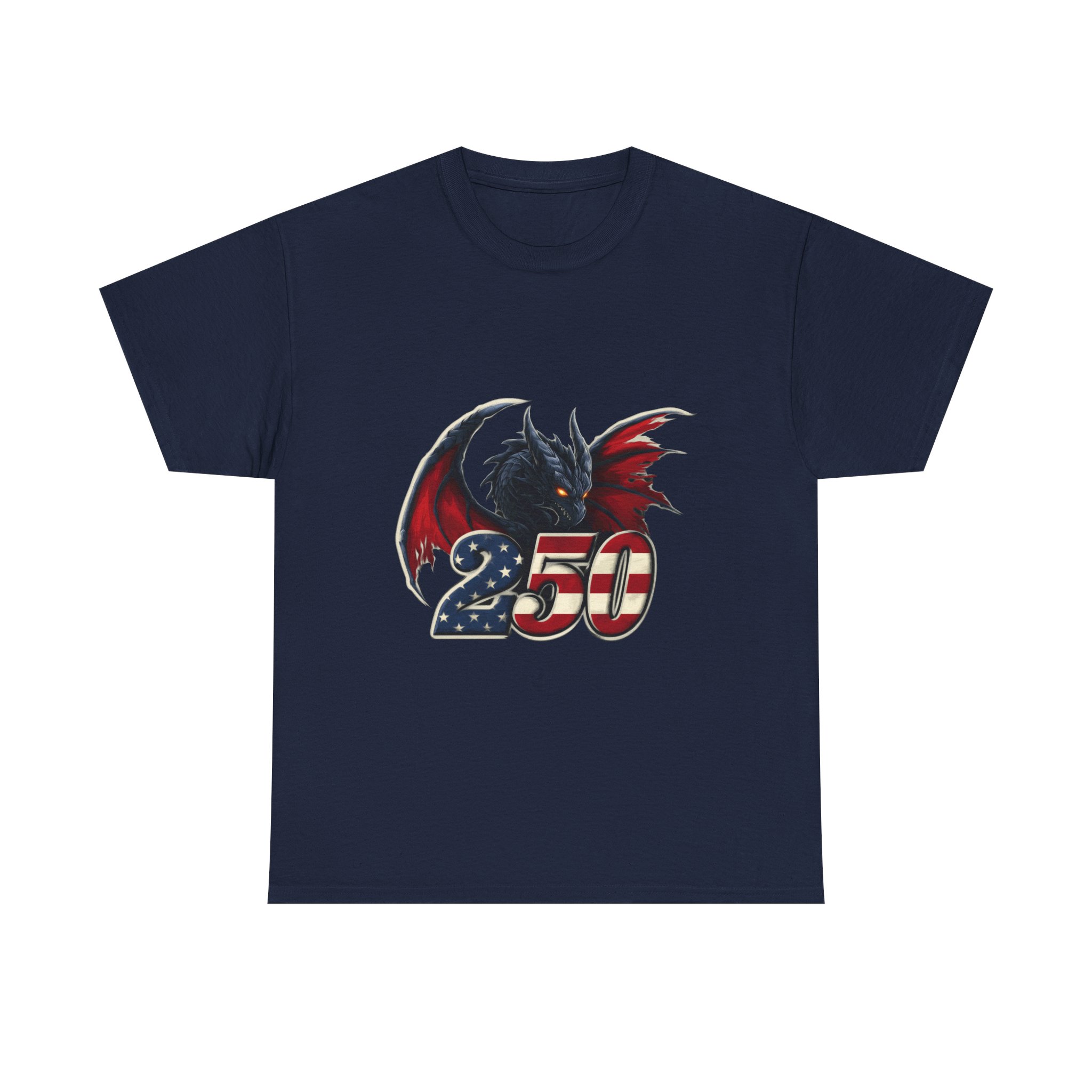 American Flag Dragon Tee – America 250 – USA Patriotic Fantasy T-Shirt