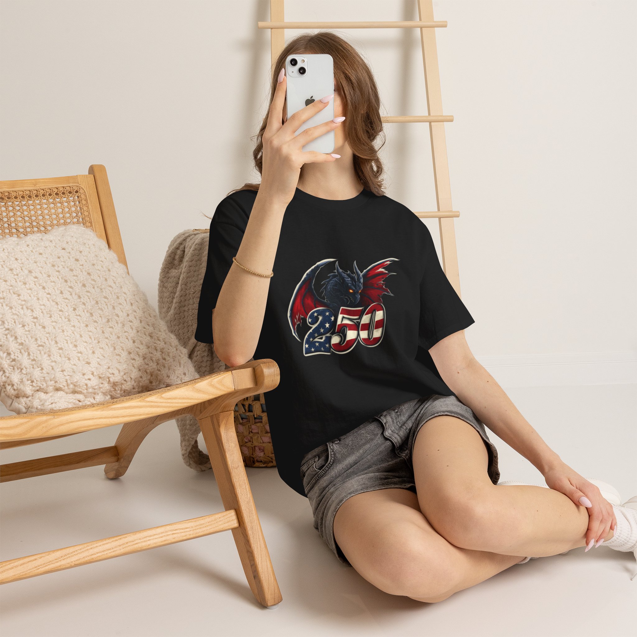 American Flag Dragon Tee – America 250 – USA Patriotic Fantasy T-Shirt - Image 11
