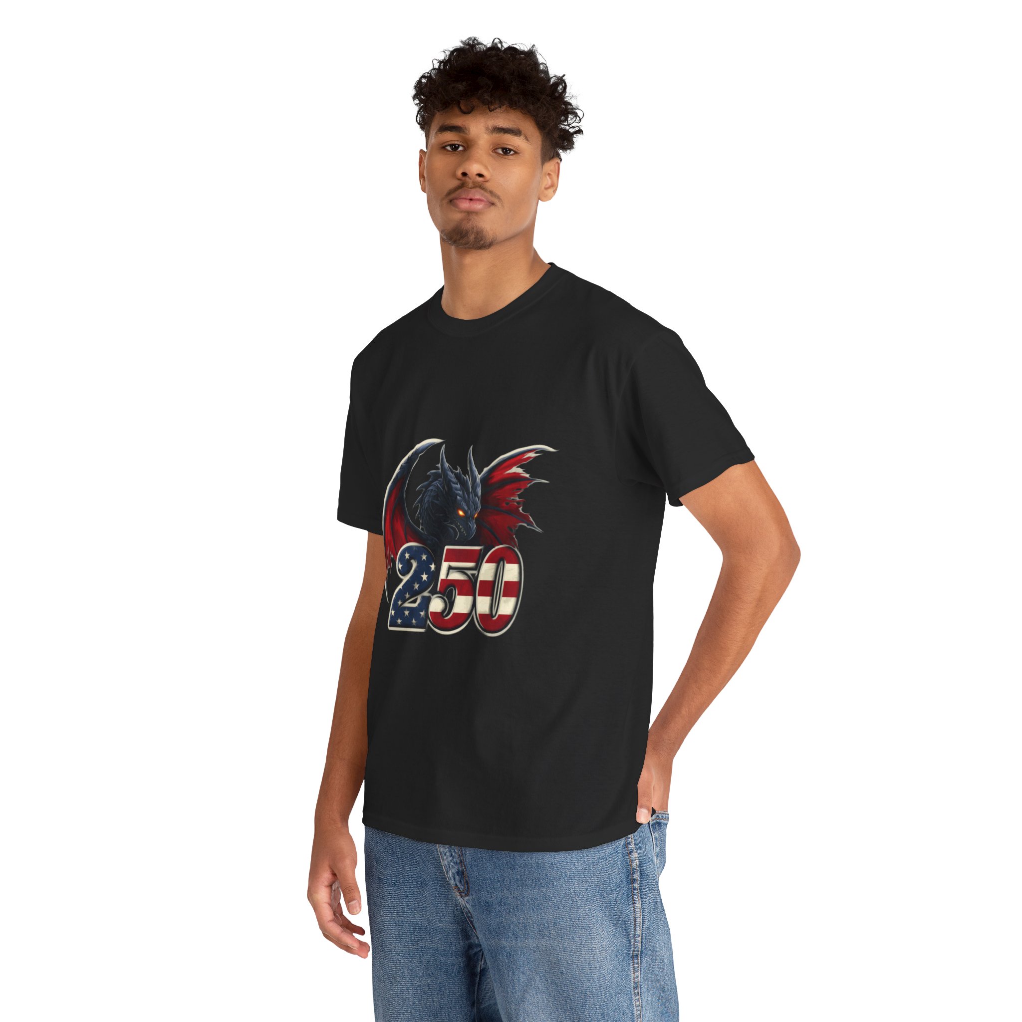 American Flag Dragon Tee – America 250 – USA Patriotic Fantasy T-Shirt - Image 12