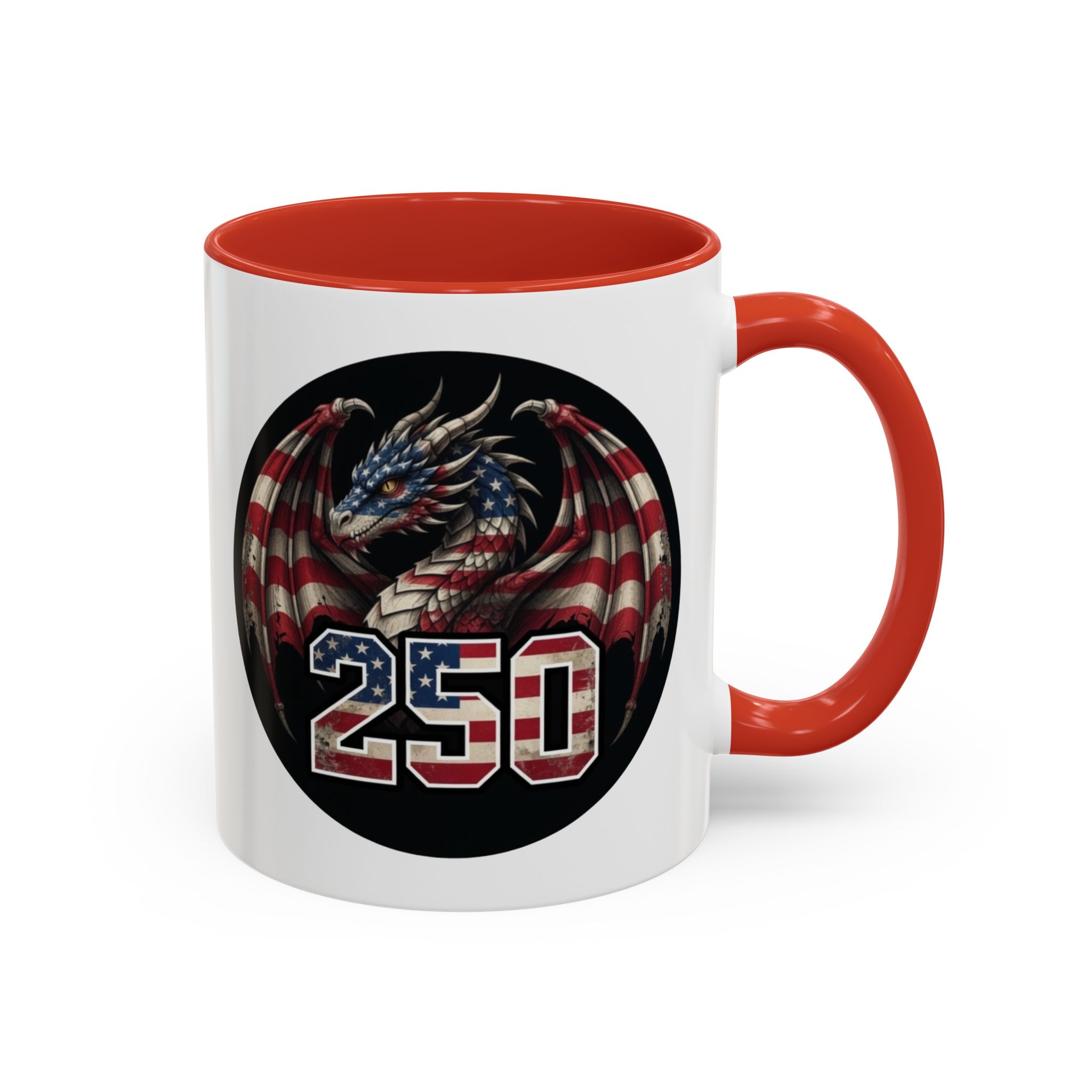 American Flag Dragon Mug – America 250 – USA Patriotic Coffee Cup - Image 9