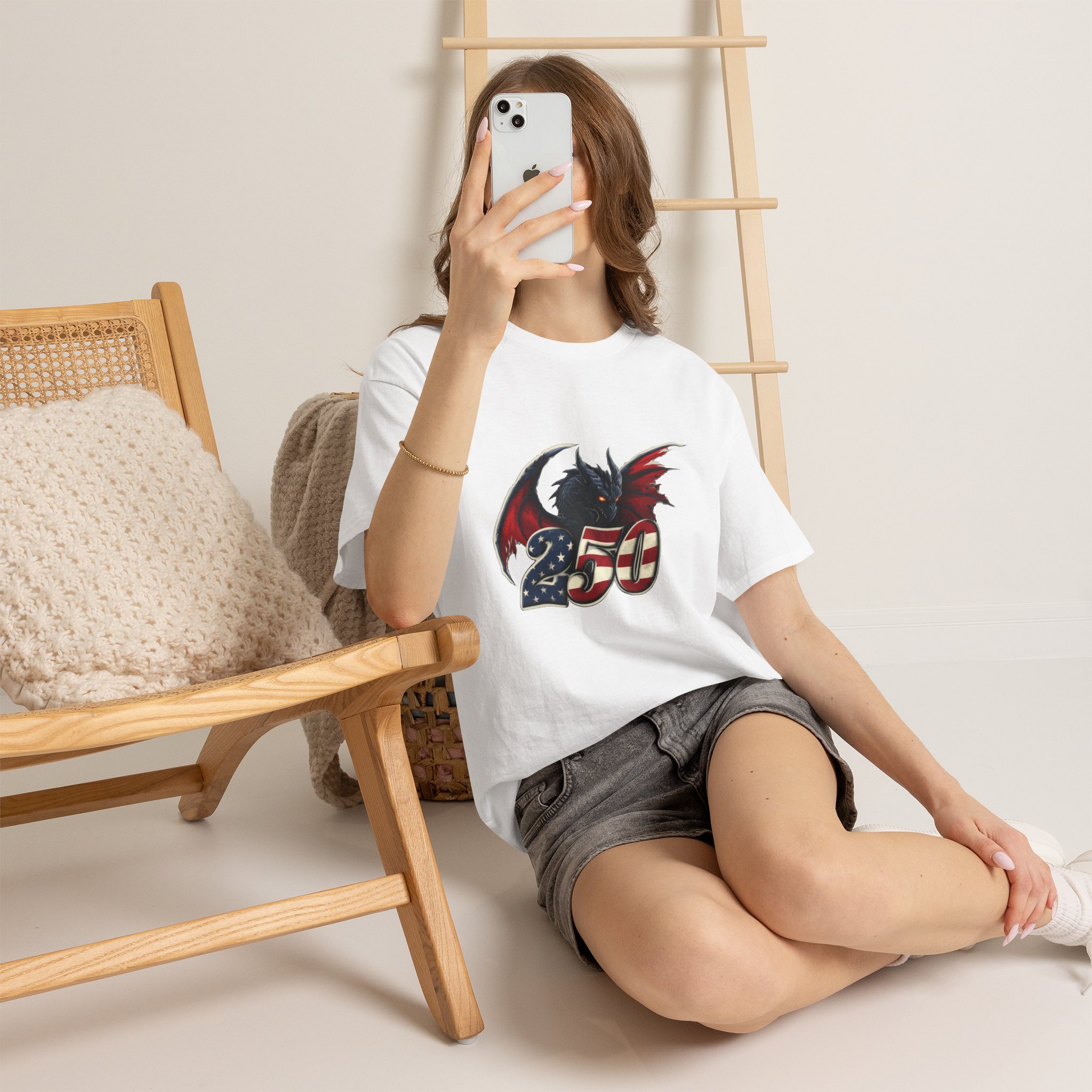 American Flag Dragon Tee – America 250 – USA Patriotic Fantasy T-Shirt - Image 7